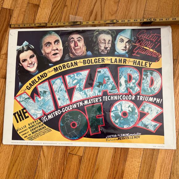 Wizard of Oz 1960’s lithograph from 1939 print - Picture 1 of 10